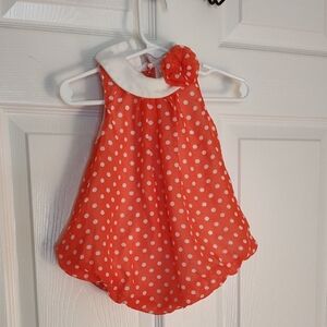 Baby Essentials Orange Polka Dot One Piece